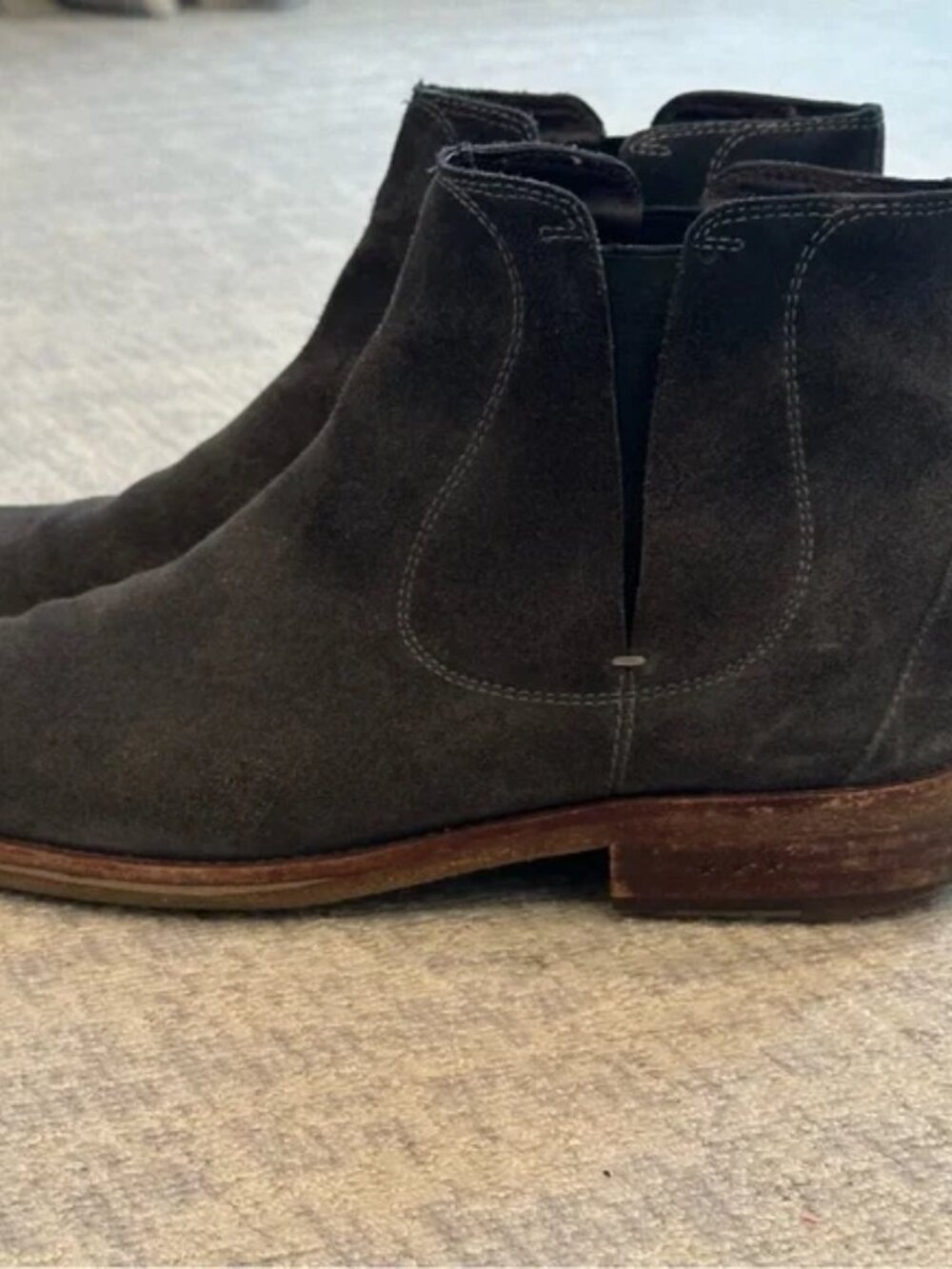 John Varvatos Waverly Covered Suede Chelsea Boots -